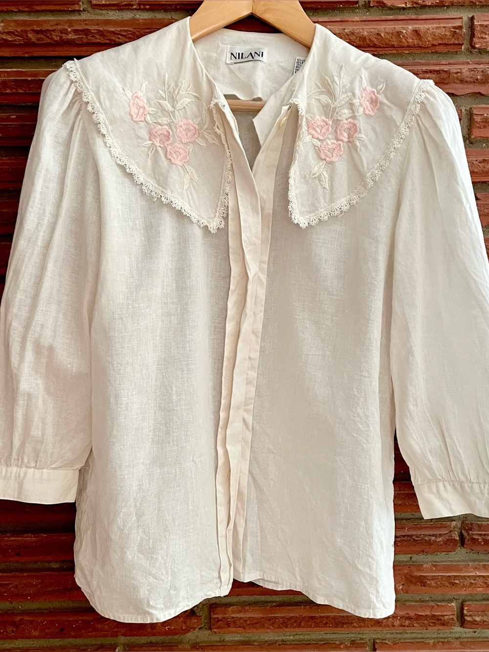 Vintage boho Natural fiber blouse - Picture 2 of 10